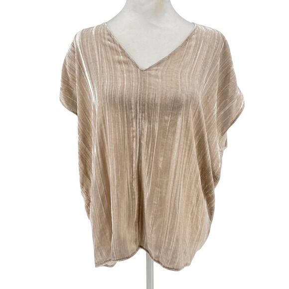 Eileen Fisher Tops - Eileen Fisher Velvet Silk-Blend Top – Champagne / Oyster – Size L EUC